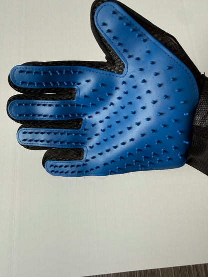 Pet Grooming Glove Left & Right Hand Blue color